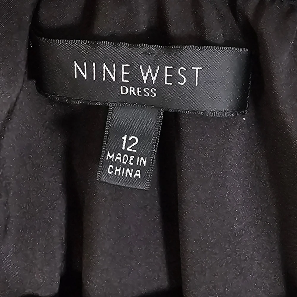 Nine West Floral Dress Black and Red Size 12 - Picture 7 of 11